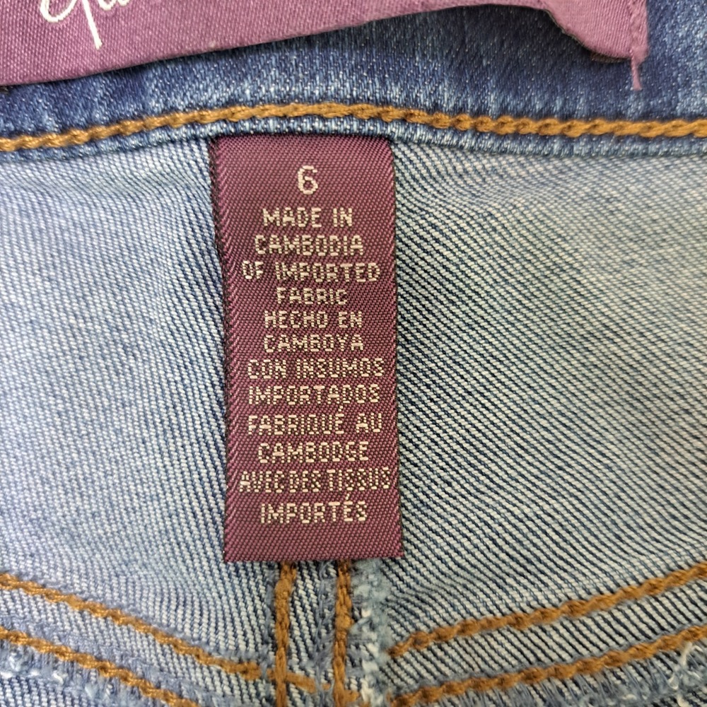 Gloria Vanderbilt Womens Amanda Capri 6 Blue Denim High Rise Stretch 1630-224 - Picture 8 of 8